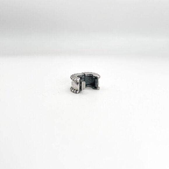 Pandora Authentic Silver Beveled Clip Spacer #3 - Picture 3 of 4